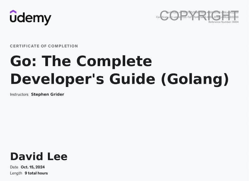 Go: The Complete Developer's Guide (Golang)